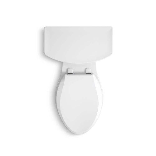 KOHLER Cachet Elongated Antimicrobial, Soft Close Front Toilet Seat in White - Picture 5 of 9