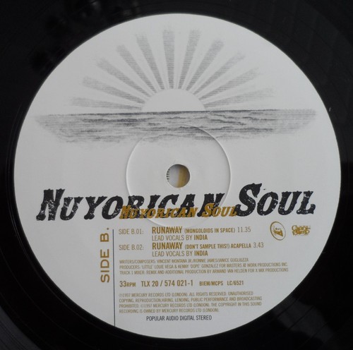 NUYORICAN SOUL / INDIA - RUNAWAY 12" VINYL 1997 TALKIN LOUD TLX20 *VG+/VG* - Picture 4 of 4