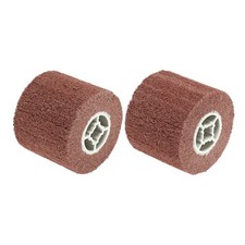2pcs 120x100mm 120 240 Grit Non-Woven Wire Drawing Abrasive Polishing Wheel Red