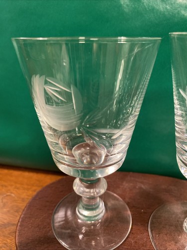 4 Vintage Cordial Glasses Blefeld & Co. Crystal Stemware Wine Made In Portugal - Picture 4 of 11
