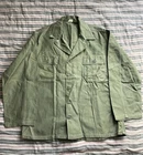 Vintage Military Shirt Mens XL Green Pockets Vietnam Army F0932 OG-107 Sateen