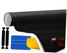 3m 1080 Carbon Fibre Black Air-release Vinyl Wrap Roll Including Toolkit 1ft