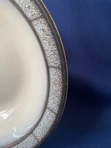 Plato de cena Denby Saturn Cereal Bowl gris blanco 16 cm con borde de sopa de gres 1980 - Imagen 7 de 9