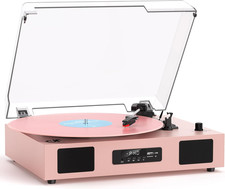 Vinyl Record Player Bluetooth Turntable with Built-in Stereo Speakers USB