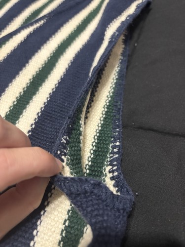 Vintage STRUCTURE Cardigan Knit Baja Sweater Vest Mens XL Multicolor Stripes - Picture 5 of 5