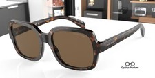 EMPORIO ARMANI EA4195 502673 Shiny Havana Dark Brown 55 mm Women's Sunglasses
