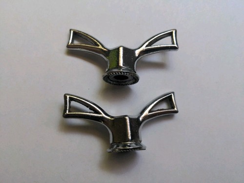 PAR DE TUERCAS DE MARIPOSA ESQUELETIZADAS PARA BUJES DE BICICLETA DE COLECCIÓN 5/16 TUERCAS DE MARIPOSA DE RUEDA - Imagen 2 de 5