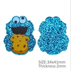 1 pc GLITTER Cookie Planar Resin Flatback Hair Bow Center 1214415 Cartoon