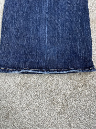 7 For All Mankind Damen Jeans Bootcut Blau Denim Größe 32 (35x34) Hergestellt in den USA Lesen - Bild 8 von 16