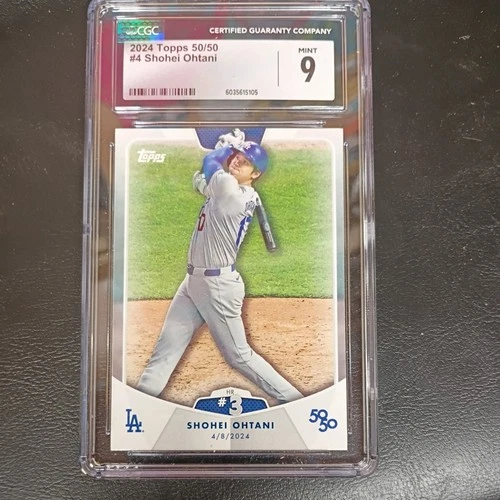 2024 Shohei Ohtani HR #3 - Topps 50/50 - card #4 - GMA Gem Mint 10 LA Dodgers