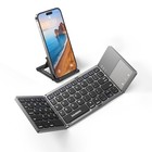 Samsers Rechargeable Foldable Bluetooth Keyboard with Touchpad, BT x 1, Grey