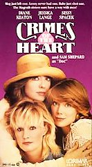 Crimes of the Heart VHS 1986 Diane Keaton Jessica Lange Sissy Spacek Drama PG-13 - Picture 1 of 1