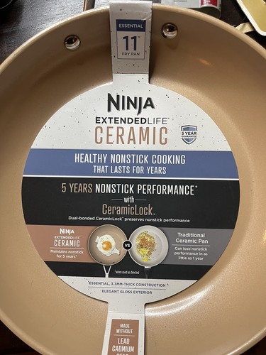 Ninja Extended Life Essential Ceramic 11" Fry Pan, PFOA/PFAS Free, CW80028 Pans