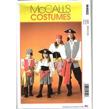 McCall's M4952 Boys and Girls 3 to 8 Pirate Costumes Uncut Sewing Pattern