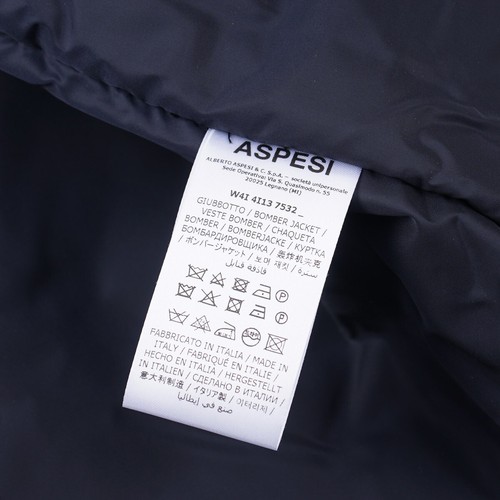 Aspesi Navy Blue Insulated Technical Fabric Snap-Front Jacket L New - Picture 9 of 9