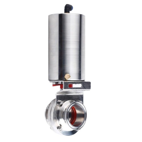 Pneumatic Sanitary Butterfly Valve SS304 Clamp OD 50.5mm Single Acting 1-1/2" - Picture 4 of 5