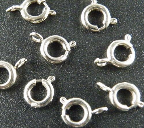 250pcs Tibetan Silver/Gold Color Tiny Round Clasps 10.5x7mm I20 I21 - Picture 2 of 3