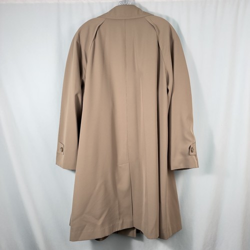 Gallery Woman Long Button Down Car Coat Size 1X Lined Camel Neutral Classic Chic - Picture 2 of 16