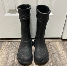 Balenciaga X Crocs Women’s Black Rubber Platform Rain Boot Size Eu 36 Us 6