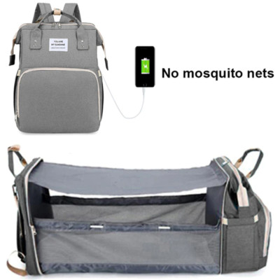 Folding Mommy Bag Lightweight Portable Folding Crib Bed Large-Capacity Baby Back