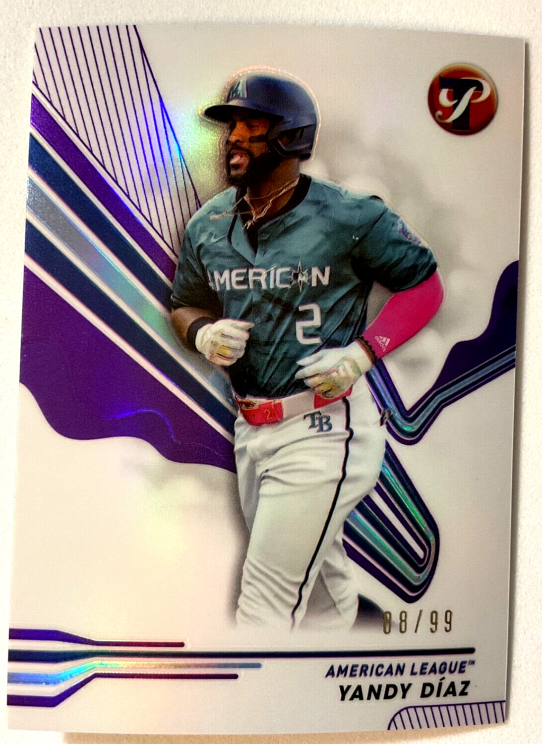 2024 Topps Pristine Yandy Diaz Purple Refractor /99 TB Rays #272