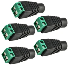 Kastar 5x 12V Female 2.5x5.5mm DC Power Plug Jack Adapter Connector for CCTV ZH