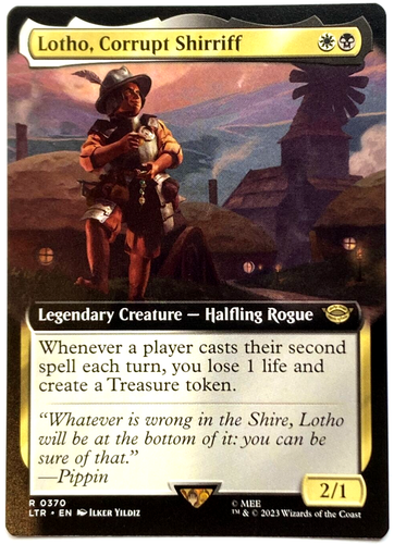 MTG Lotho, Corrupt Shirriff *EXTENDED ART* The Lord of the Rings 0370 NM Rare - Picture 1 of 6
