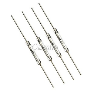 10PCS MKA-14103 Gold Tone Leads Glass N/O SPST Reed Switches 10-15AT 2 x 14mm C