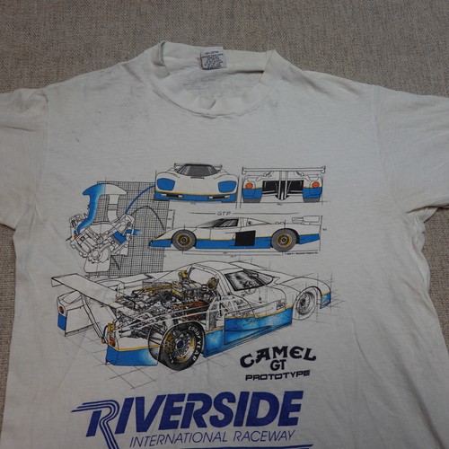 RARE Vintage 80's Camel GT Riverside International Raceway Shirt Medium USA IMSA - Picture 2 of 19