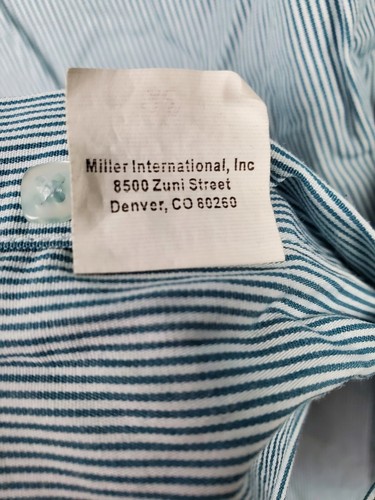 Cinch Western Wear Teal Striped LS Button Down Shirt Mens Lg Cowboy Rodeo Ranch - Picture 8 of 13