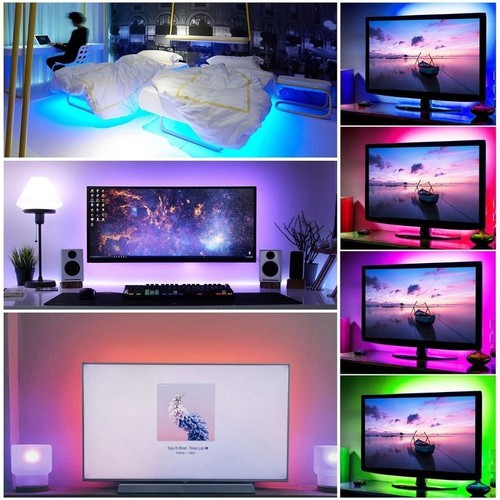 Tv Computer Backlight 5v Usb Led Strip Light 5050 Rbg Background Lighting 1m/2m - Picture 4 of 15