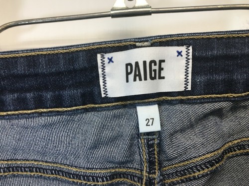 Paige Womens Blue Denim Skinny Fit Skinny Jeans 27 - Picture 6 of 7
