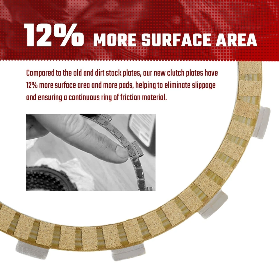 Placas de fricción de embrague de doble leva 99-17 para Road Glide Street Glide Softail Dyna Foto 3 de 4