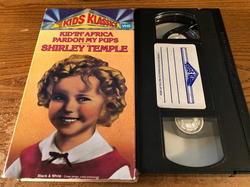 Kid'In' Africa Pardon My Pups VCR VHS Tape Movie Shirley Temple Used Tested - Picture 6 of 6