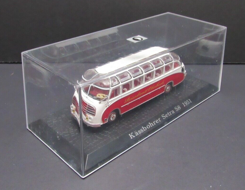 Kassbohrer Setra S8 Bus Reisedienst Oberbach By Atlas 1:72 Scale W/ Display Case - Picture 7 of 8