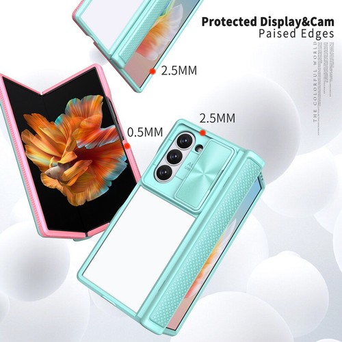 Funda protectora para Smausng Galaxy Z Fold6 Z Fold5 Acryl Bumper Hard Cover bolsillos - Imagen 7 de 18