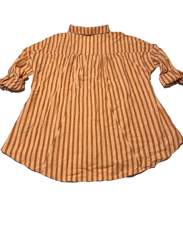 Cotton On Body Women's Sunset Peach Stripe Swing Beach Shirt Oversized Fit Sz S - Picture 5 of 6