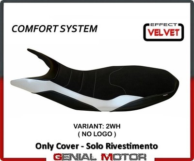 Seat saddle cover Varna 1 Velvet Com White(WH)T.I.DUCATI HYPERMOT 821/939 13>18