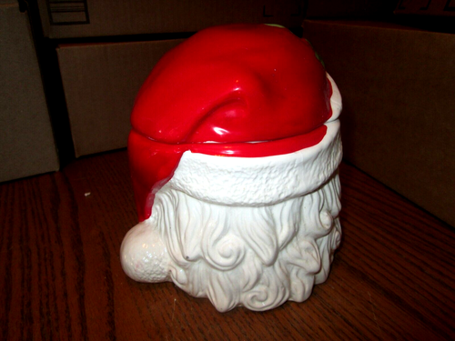 Vintage Ceramic Santa Claus Cookie/Treat Jar * handpainted - Imagen 3 de 6