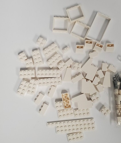 Lego Lot Of Gray And White Assorted Pieces & 3 Types Of Eyes - Picture 3 of 6