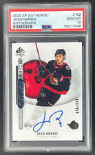 2020-21 SP Authentic Josh Norris Future Watch Rookie Autograph /999 #162 PSA 10