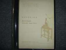 Anderson Model HP-010 Hydraulic Hand Press Owner Operator Instruction Manual