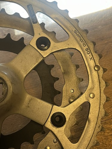 Vintage Shimano Exage Kurbel Set 46/36/26 110/74 BCD FC-M20 90er MTB Novara - Bild 9 von 18