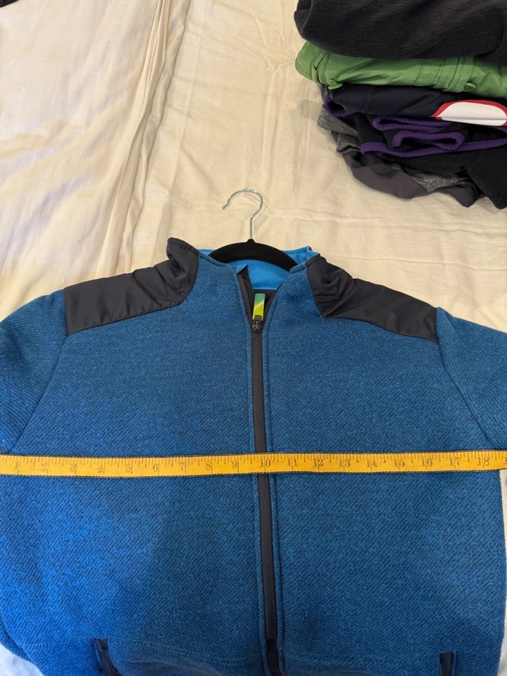 Chaqueta polar Champion azul poliéster juvenil XL 16/18 cremallera completa frontal Foto 2 de 4