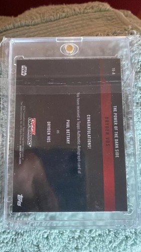 2019 Star Wars Topps On Demand Dark Side Paul Bettany Dryden Vos autograph Auto - Picture 2 of 2