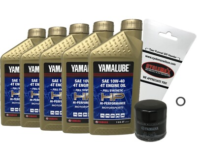 #ad 2015 2023 Genuine Yamaha YZF R1M YZFR1M Full Synthetic 10w40 Oil Change Kit $78.99