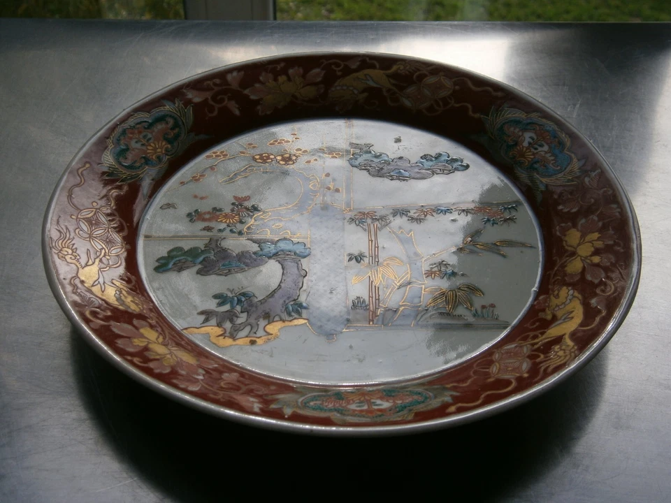 Assiette Porcelaine Japon 19°s Imari Céramique décor Naturaliste Ancien - Photo 4/4