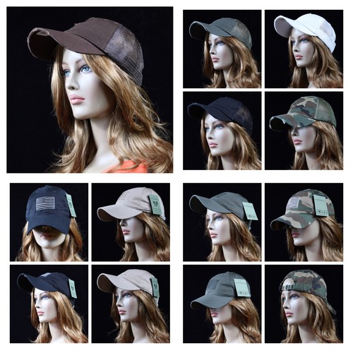 Men's Baseball Cap Vintage Mesh Trucker Hat US Flag Cap Hunting Camo Caps Unisex - Picture 2 of 14