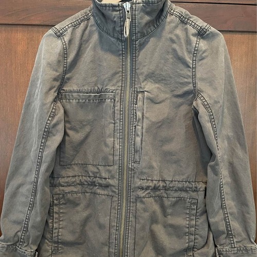 ~ Madewell SM Boho Jacke Fleet Utility Baumwolle Taschen olivgrün Preppy Zip - Bild 8 von 10