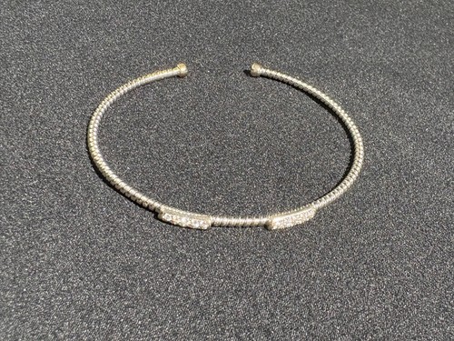 DA Gold 18kwg Diamond Bangle Bracelet - Picture 4 of 8